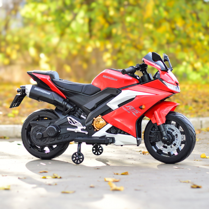 Motocicleta electrica pentru 3-9 ani, Kinderauto TR15 SuperBike PREMIUM, culoare Rosie [4]