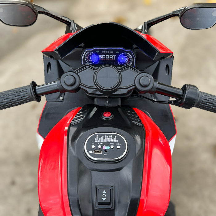 Motocicleta electrica pentru 3-9 ani, Kinderauto TR15 SuperBike PREMIUM, culoare Rosie [12]
