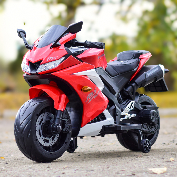 Motocicleta electrica pentru 3-9 ani, Kinderauto TR15 SuperBike PREMIUM, culoare Rosie [2]