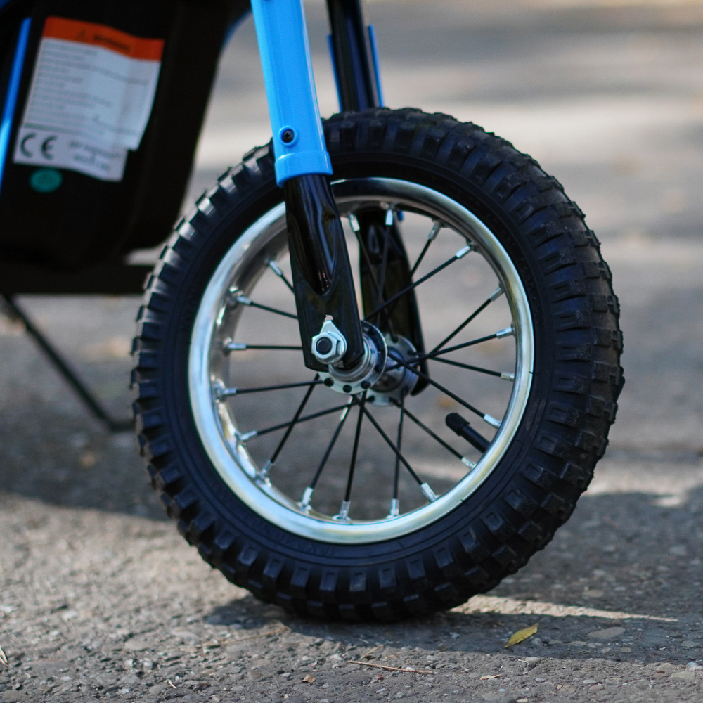 Motocicleta electrica pentru copii 5-10 ani, Kinderauto Enduro, 350W 24V, albastra [11]