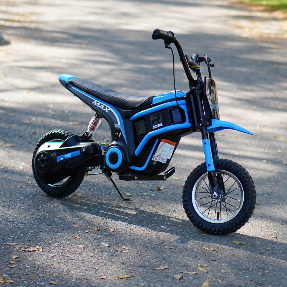 Motocicleta electrica pentru copii 5-10 ani, Kinderauto Enduro, 350W 24V, albastra [6]