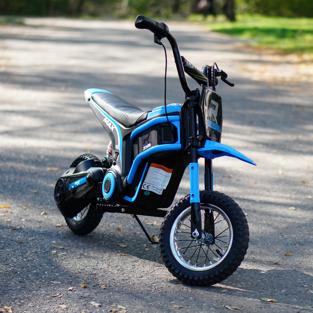 Motocicleta electrica pentru copii 5-10 ani, Kinderauto Enduro, 350W 24V, albastra [4]