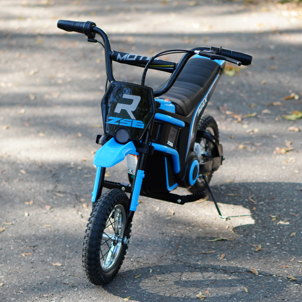 Motocicleta electrica pentru copii 5-10 ani, Kinderauto Enduro, 350W 24V, albastra [8]