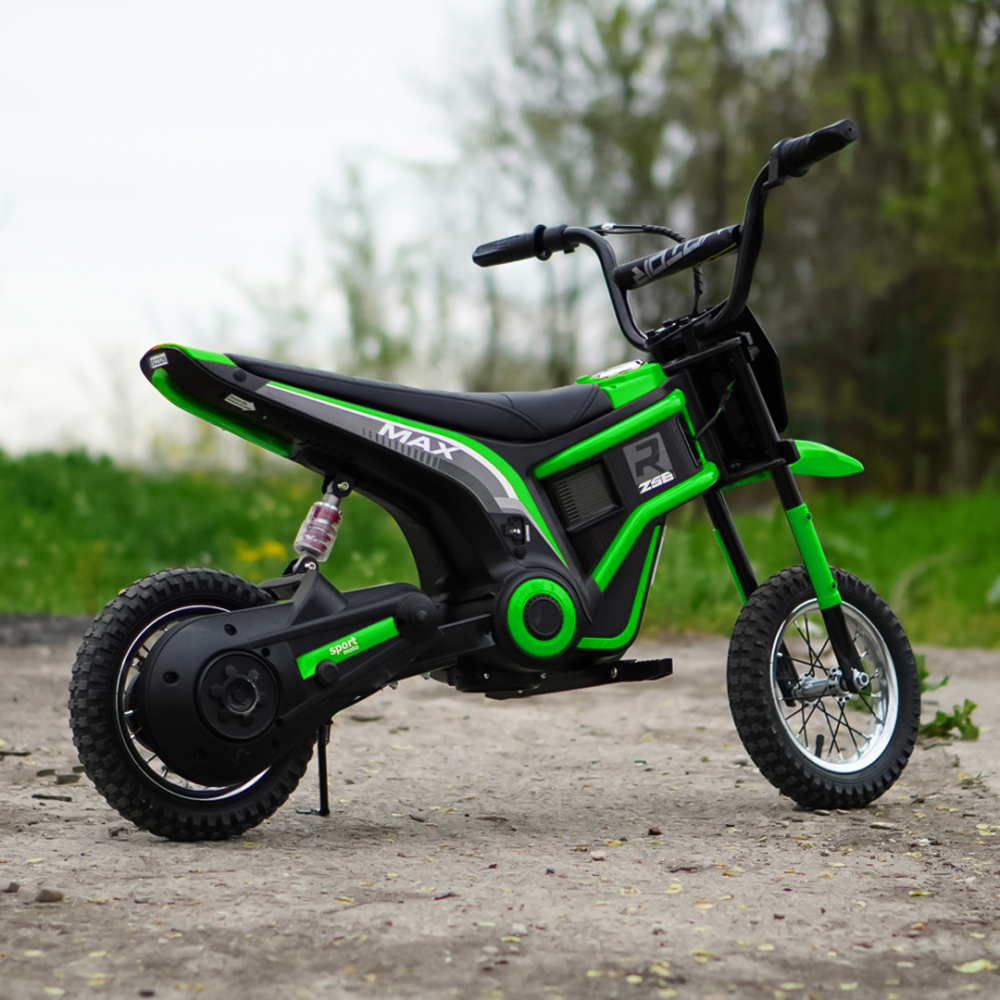 Motocicleta electrica pentru copii 5-10 ani, Kinderauto Enduro, Premium 350W, 24V, culoare verde [6]