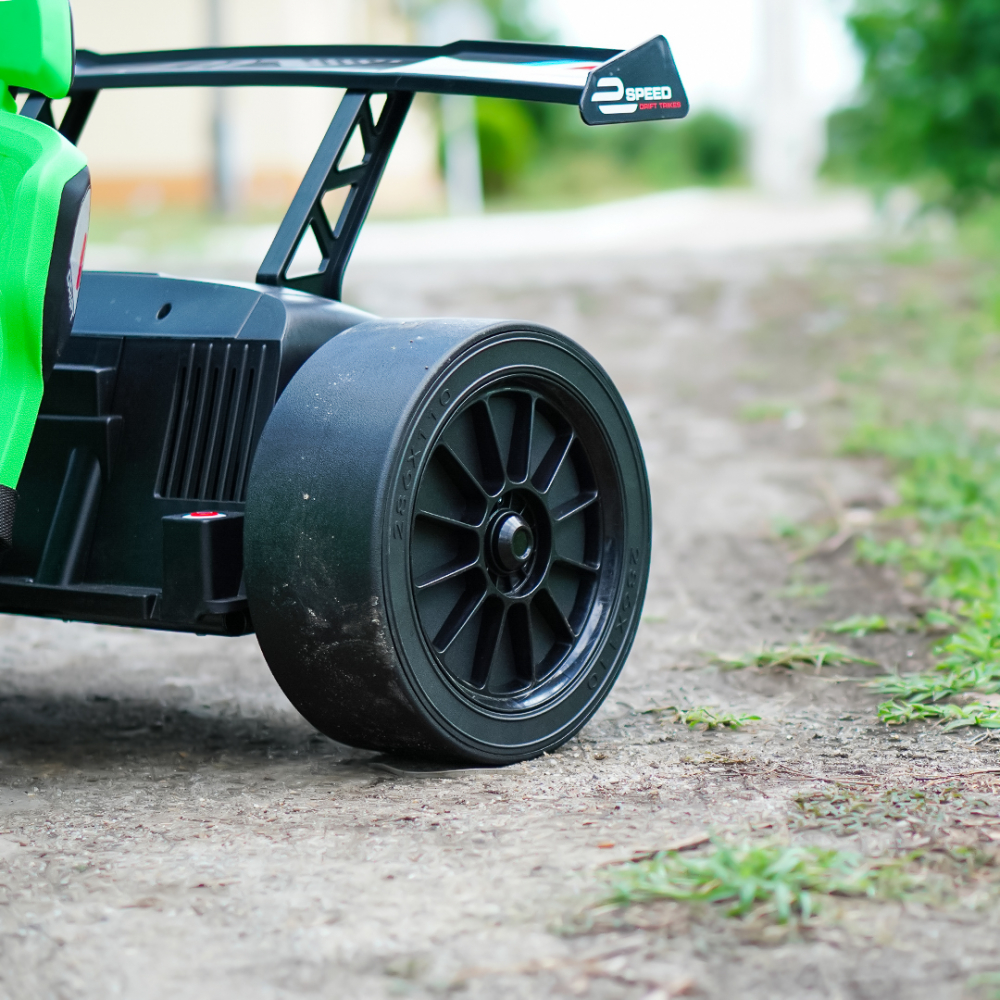 Motocicleta electrica pentru copii 5-12 ani, Kinderauto Drift-Trike, 500W, 24V 10Ah, verde [13]