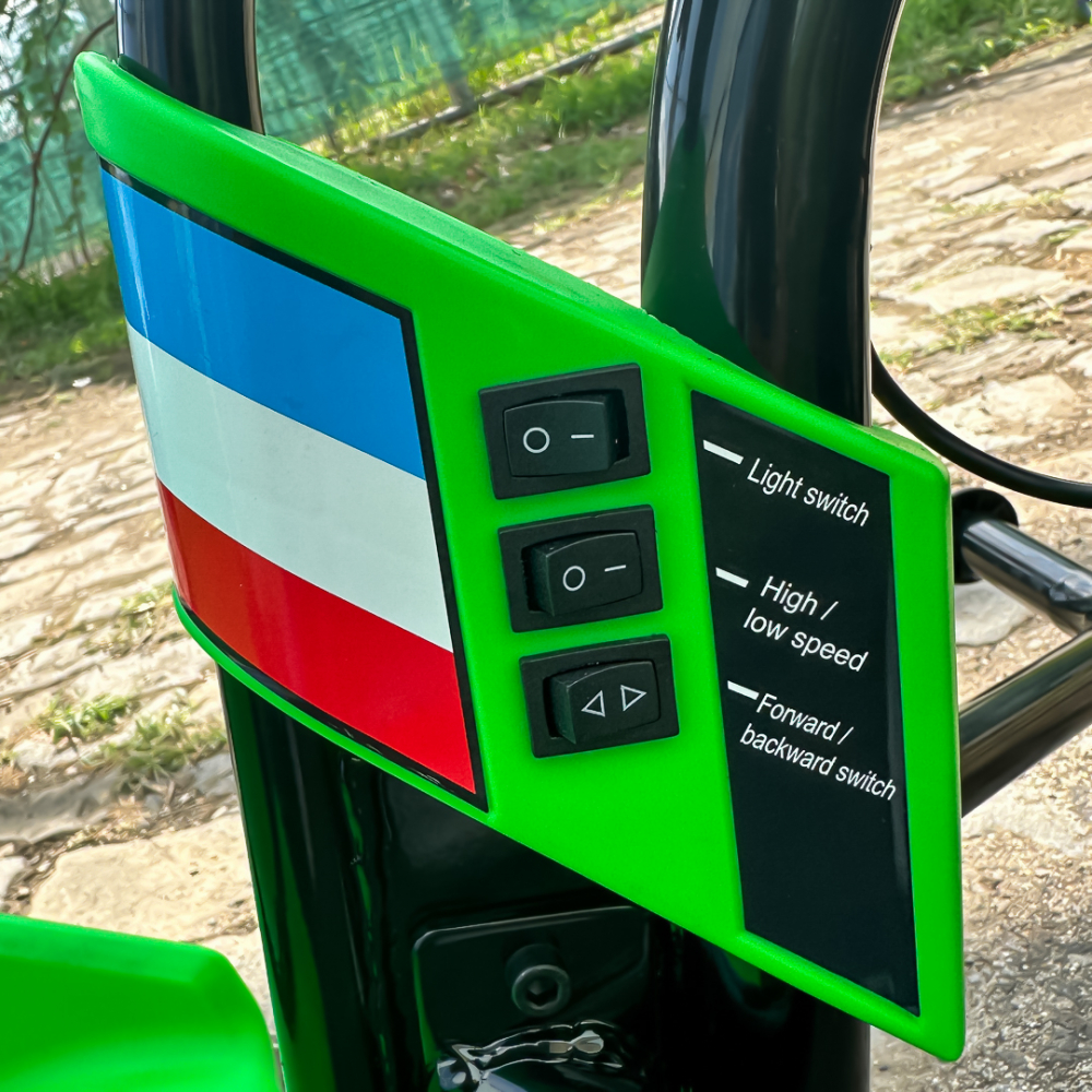 Motocicleta electrica pentru copii 5-12 ani, Kinderauto Drift-Trike, 500W, 24V 10Ah, verde [15]