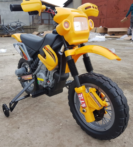 Motocicleta electrica pentru copii BJ014 45W 6V STANDARD #Galben [5]