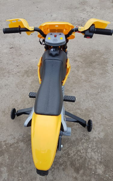 Motocicleta electrica pentru copii BJ014 45W 6V STANDARD #Galben [6]