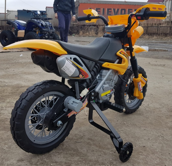 Motocicleta electrica pentru copii BJ014 45W 6V STANDARD #Galben [9]