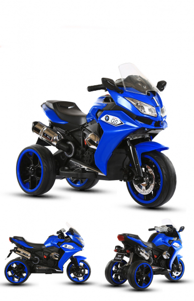 Motocicleta electrica pentru copii BJ1200 2x30W STANDARD #Albastru [2]