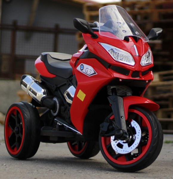 Motocicleta electrica pentru copii BJ1200 2x30W STANDARD #Rosu [2]