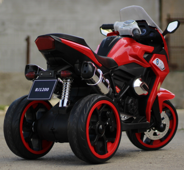 Motocicleta electrica pentru copii BJ1200 2x30W STANDARD #Rosu [6]