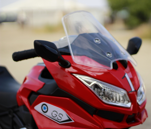Motocicleta electrica pentru copii BJ1200 2x30W STANDARD #Rosu [8]