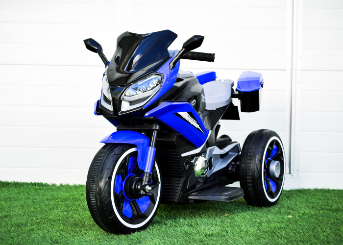 Motocicleta electrica pentru copii BJ618, bluetooth, 70W, 6V, music player, STANDARD #Albastru [3]