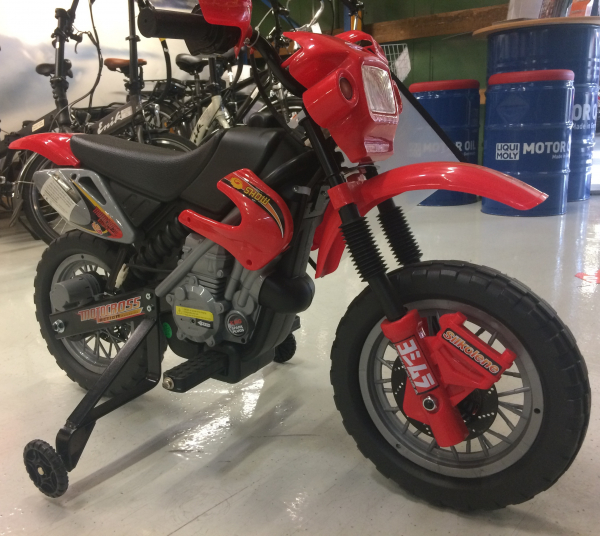 Motocicleta electrica pentru copii BJ014 45W 6V STANDARD #Rosu [3]