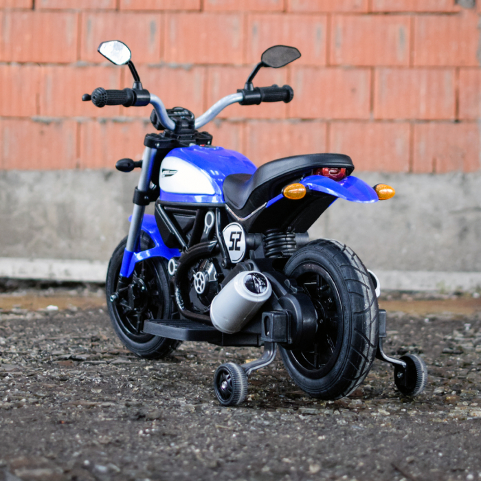 Motocicleta electrica pentru copii BT307 60W CU ROTI Gonflabile #Albastru [18]