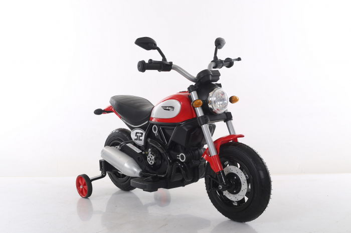 Motocicleta electrica pentru copii BT307 60W CU ROTI Gonflabile #Rosu [10]