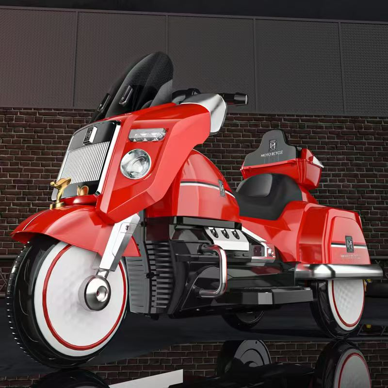 Motocicleta Chopper Royce copii, 80W, 12V, rosu [18]