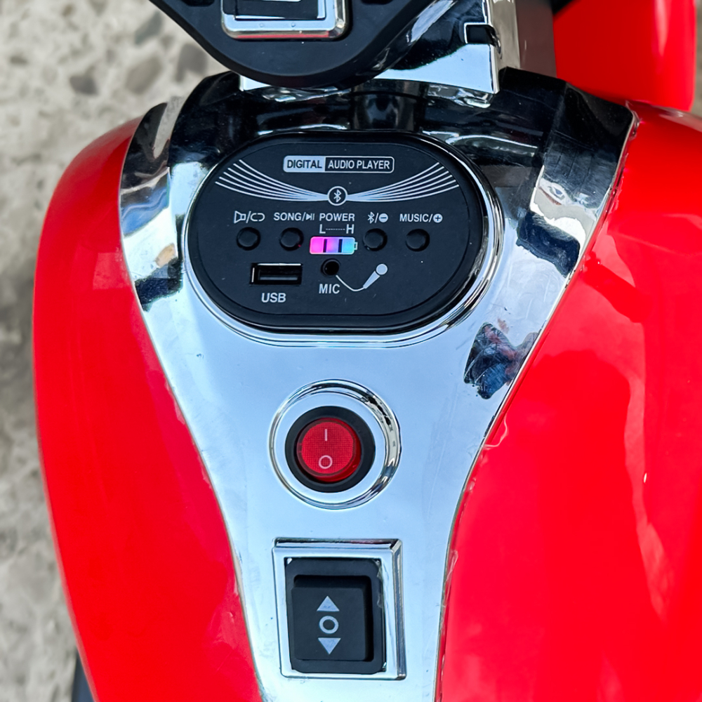 Motocicleta Chopper Royce copii, 80W, 12V, rosu [17]