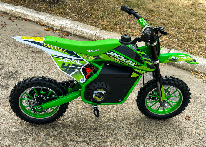 Motocicleta electrica pentru copii Eco Jackal 1000W 10 inch, culoare Verde [6]
