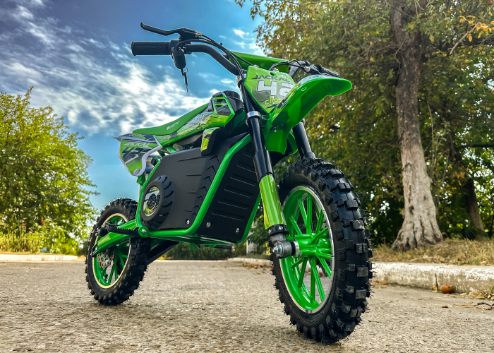 Motocicleta electrica pentru copii Eco Jackal 1000W 10 inch, culoare Verde [4]