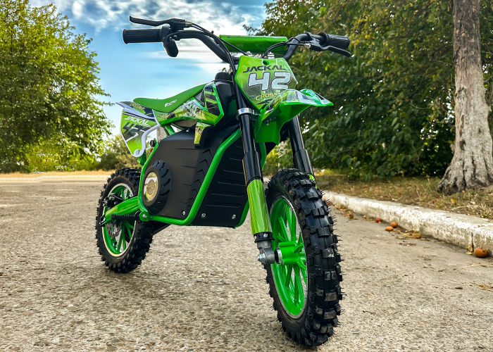 Motocicleta electrica pentru copii Eco Jackal 1000W 10 inch, culoare Verde [2]