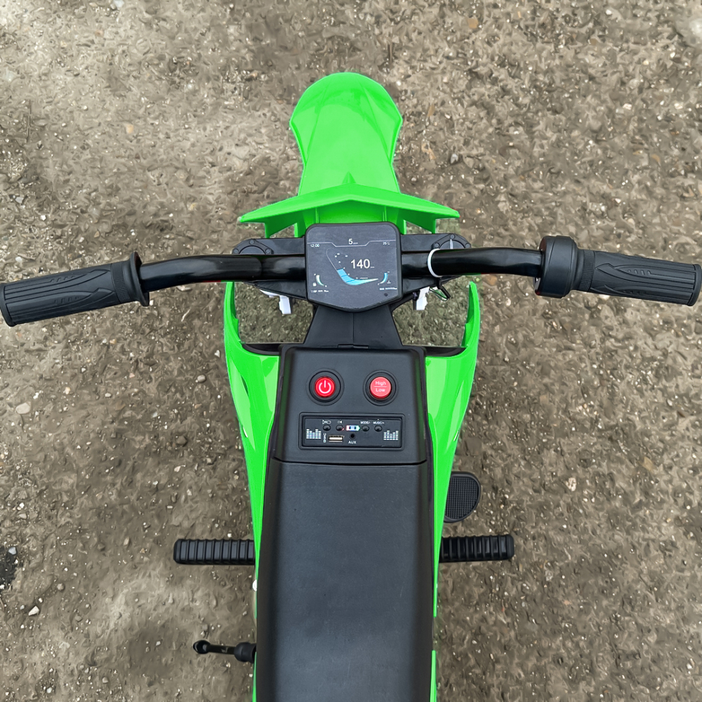Motocicleta electrica pentru copii, Kinderauto BalanceBike 350W 24V, culoare verde [10]