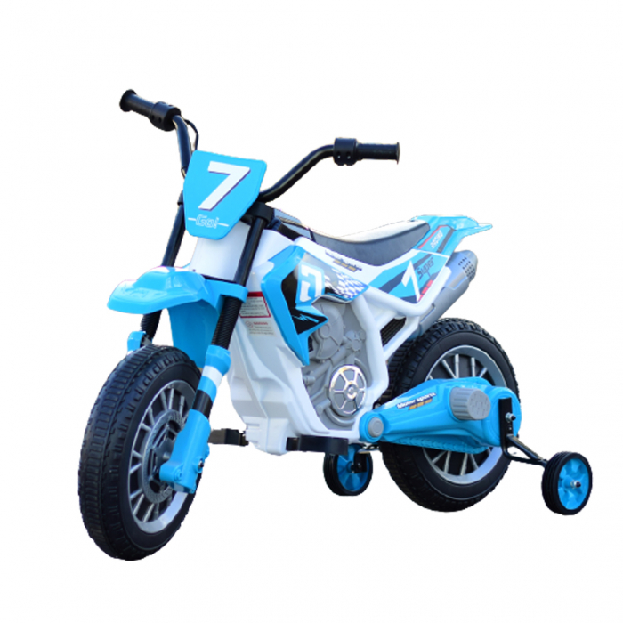 Motocicleta electrica pentru copii Kinderauto BJH022 70W 12V, culoare Albastru 12V imagine noua responsabilitatesociala.ro
