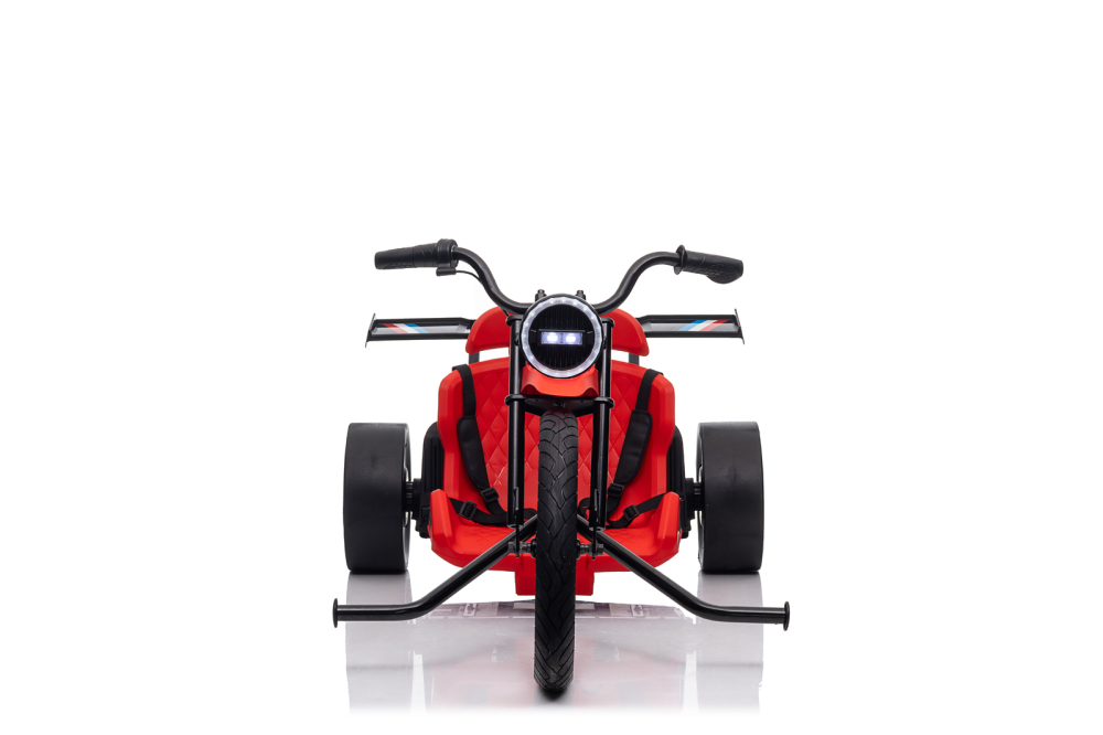 Motocicleta electrica pentru copii, Kinderauto Drift-Trike, roti moi, centura siguranta, 500W, 24V 10Ah, rosu [6]