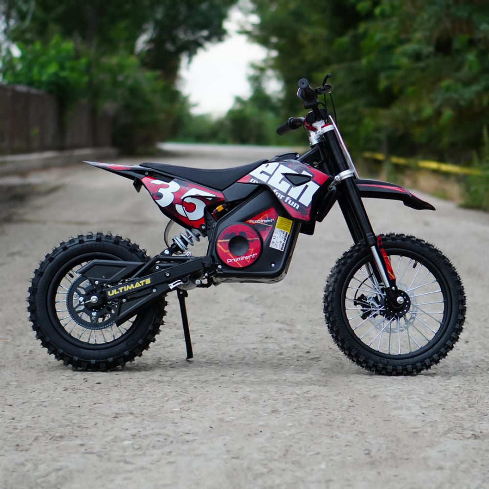 Motocicleta electrica pentru copii Kinderauto Motobike 35 1500W 48V roti 14/12, culoare rosie [6]