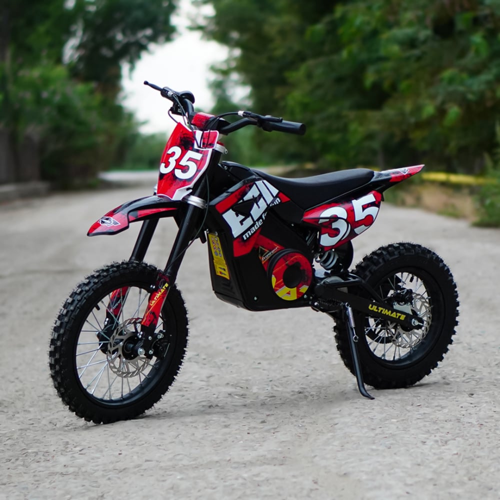 Motocicleta electrica pentru copii Kinderauto Motobike 35 1500W 48V roti 14/12, culoare rosie [2]