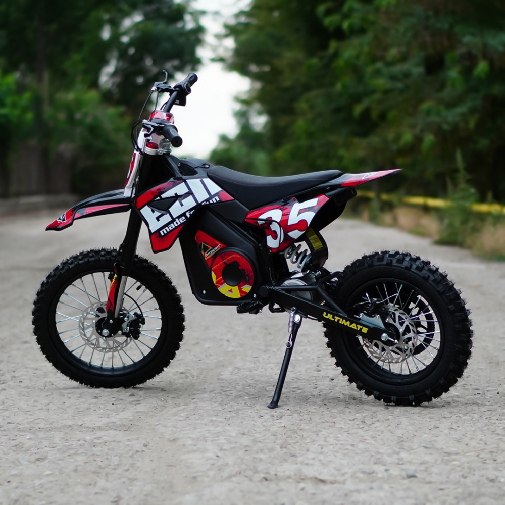 Motocicleta electrica pentru copii Kinderauto Motobike 35 1500W 48V roti 14/12, culoare rosie [9]