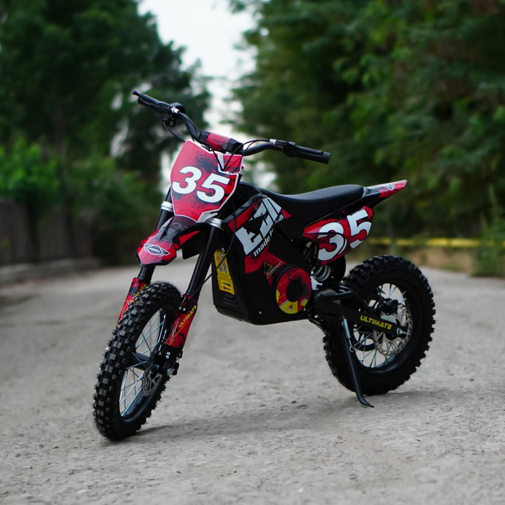 Motocicleta electrica pentru copii Kinderauto Motobike 35 1500W 48V roti 14/12, culoare rosie [3]