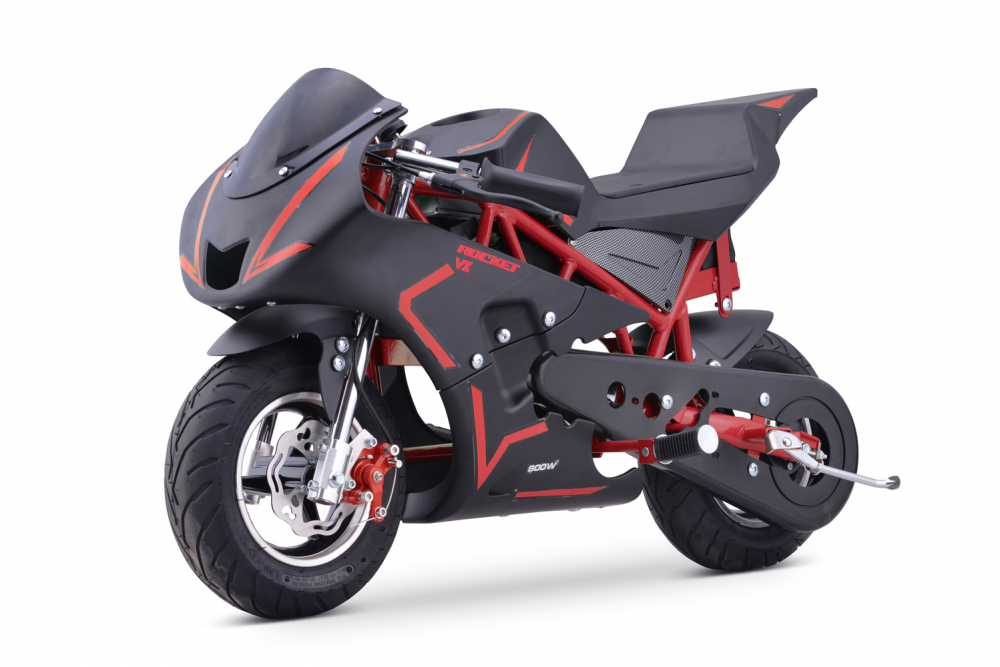 Motocicleta electrica pentru copii NITRO E-Pocketbike Rocket VX 6   800W 36V, culoare rosie