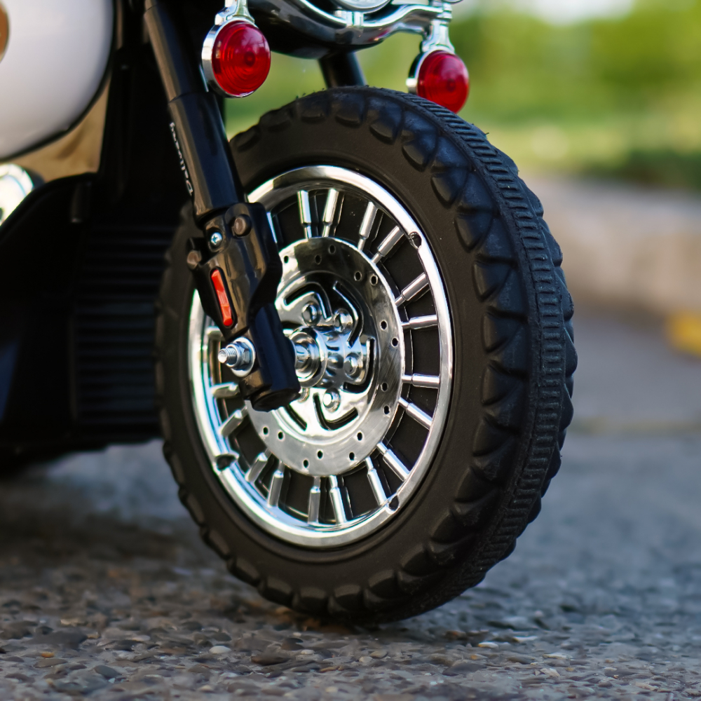 Motocicleta electrica pentru copii, POLICE JT568 35W STANDARD, Alb & Negru [10]