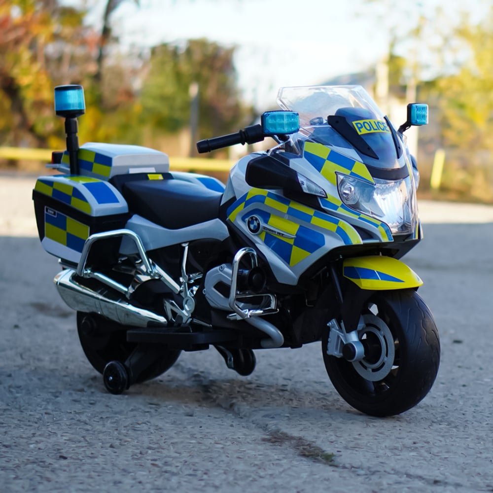 Motocicleta electrica pentru copii politisti BMW R1200RT CU ROTI MOI #Police [8]