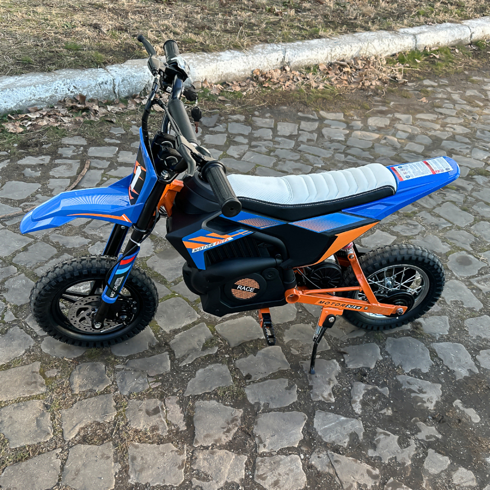 Motocicleta electrica pentru copil 4-9 ani, Kinderauto Enduro 250W 24V, culoare Albastru [12]