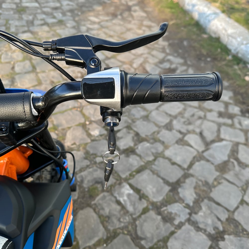 Motocicleta electrica pentru copil 4-9 ani, Kinderauto Enduro 250W 24V, culoare Albastru [18]