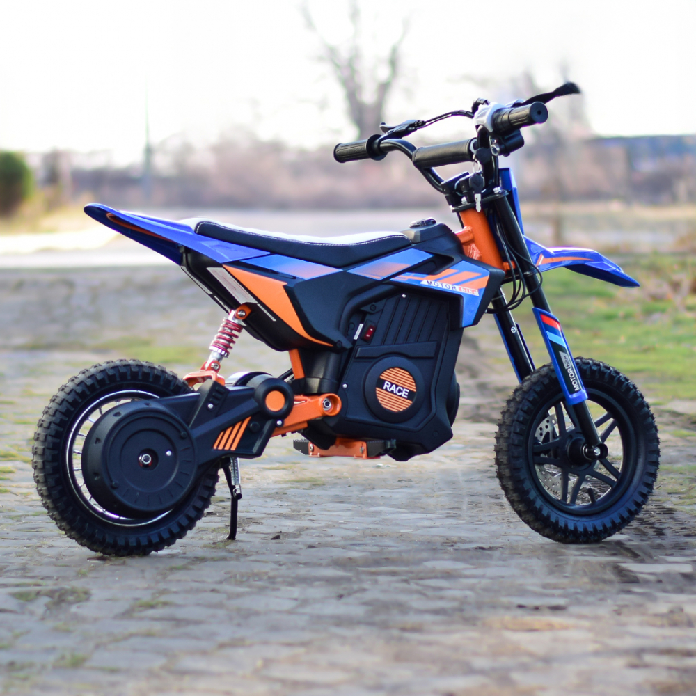 Motocicleta electrica pentru copil 4-9 ani, Kinderauto Enduro 250W 24V, culoare Albastru [8]