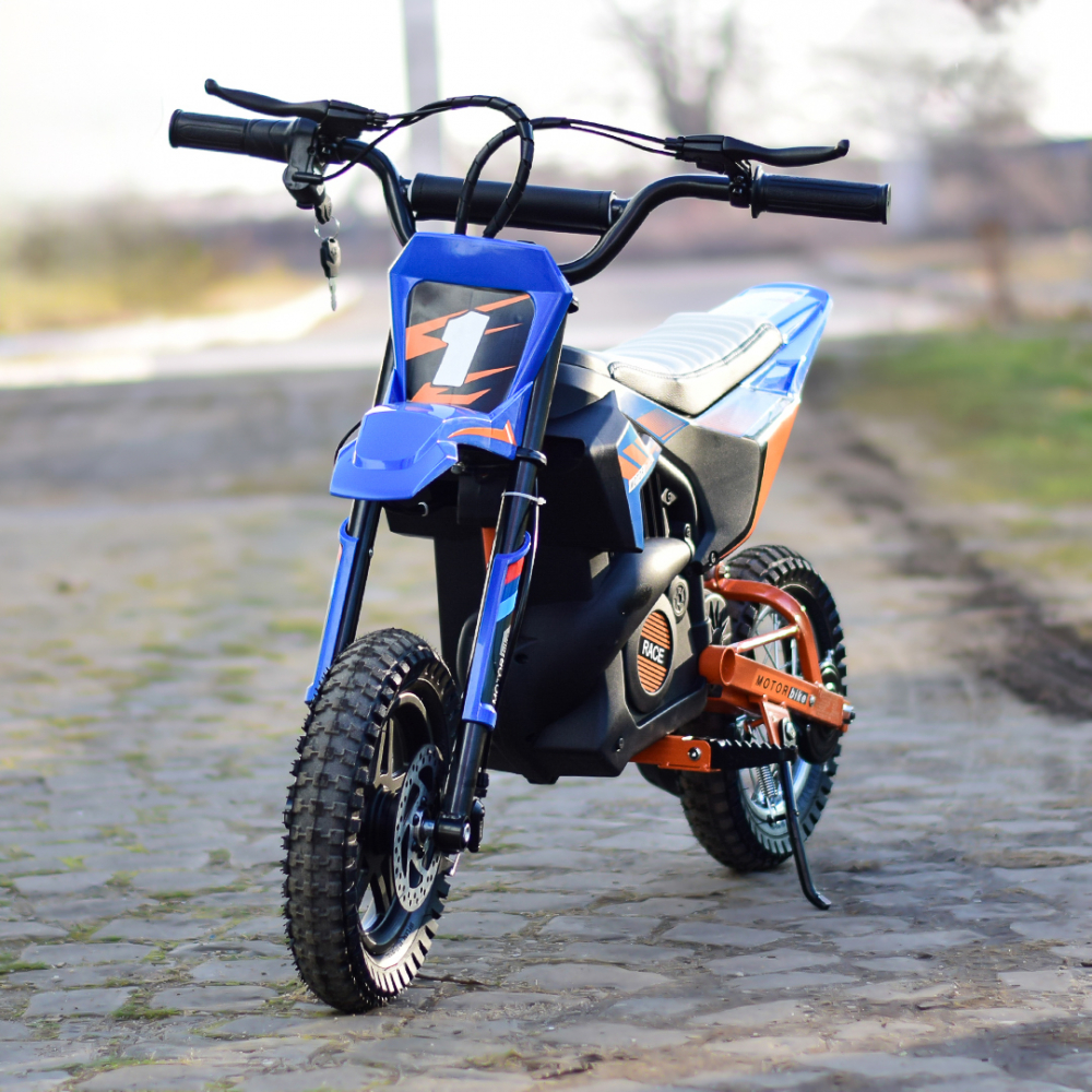 Motocicleta electrica pentru copil 4-9 ani, Kinderauto Enduro 250W 24V, culoare Albastru [2]