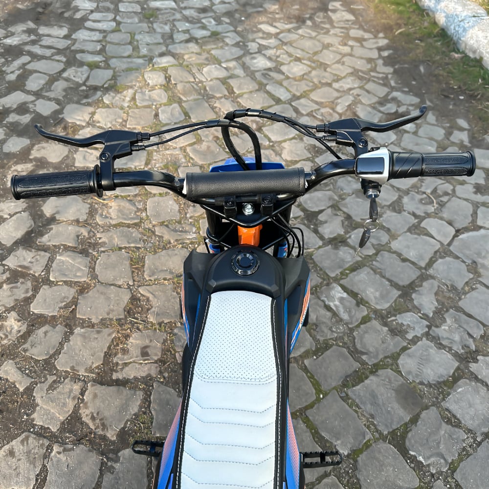 Motocicleta electrica pentru copil 4-9 ani, Kinderauto Enduro 250W 24V, culoare Albastru [17]