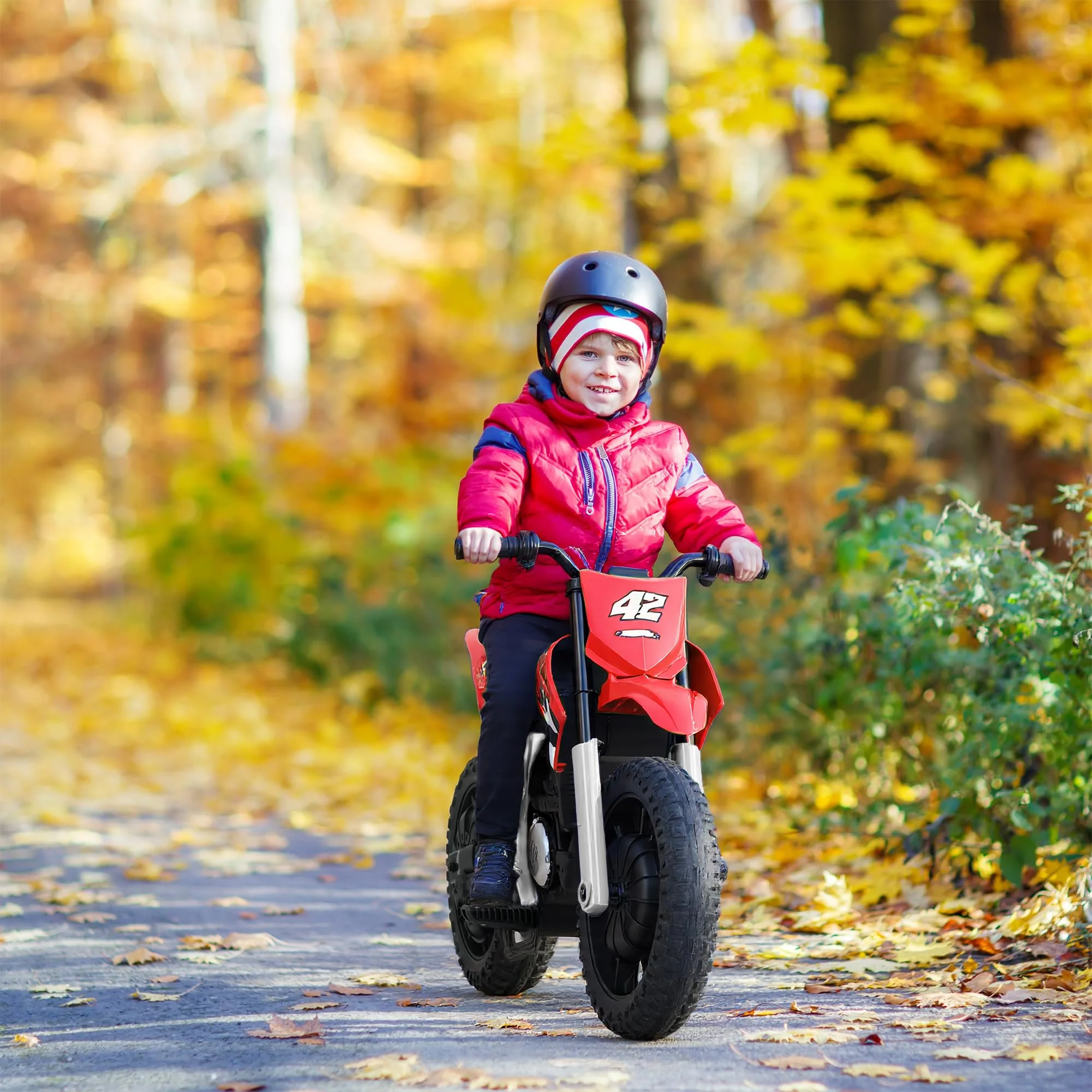 Motocicleta electrica pentru copii, Kinderauto BalanceBike 350W 24V, culoare rosie [4]
