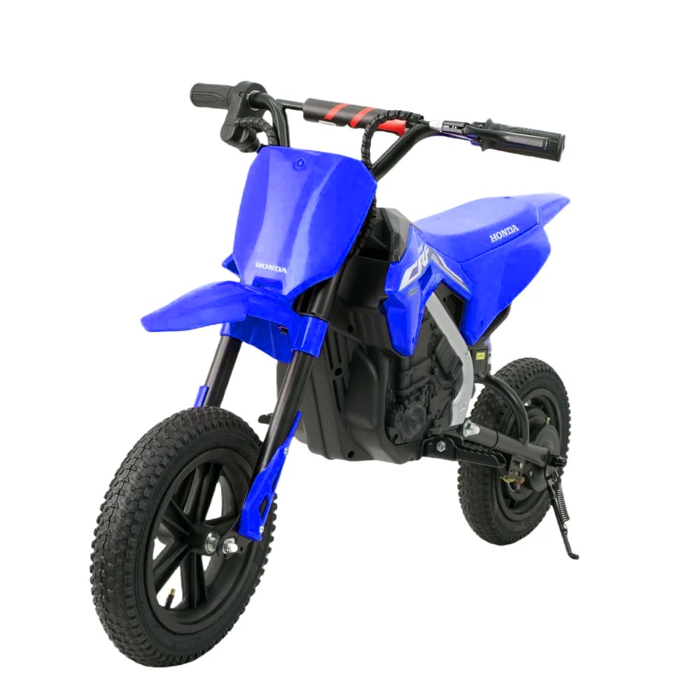Motocicleta electrica pentru copil 5-10 ani, Honda CRF450 250W, 24V, roti gonflabile, albastra