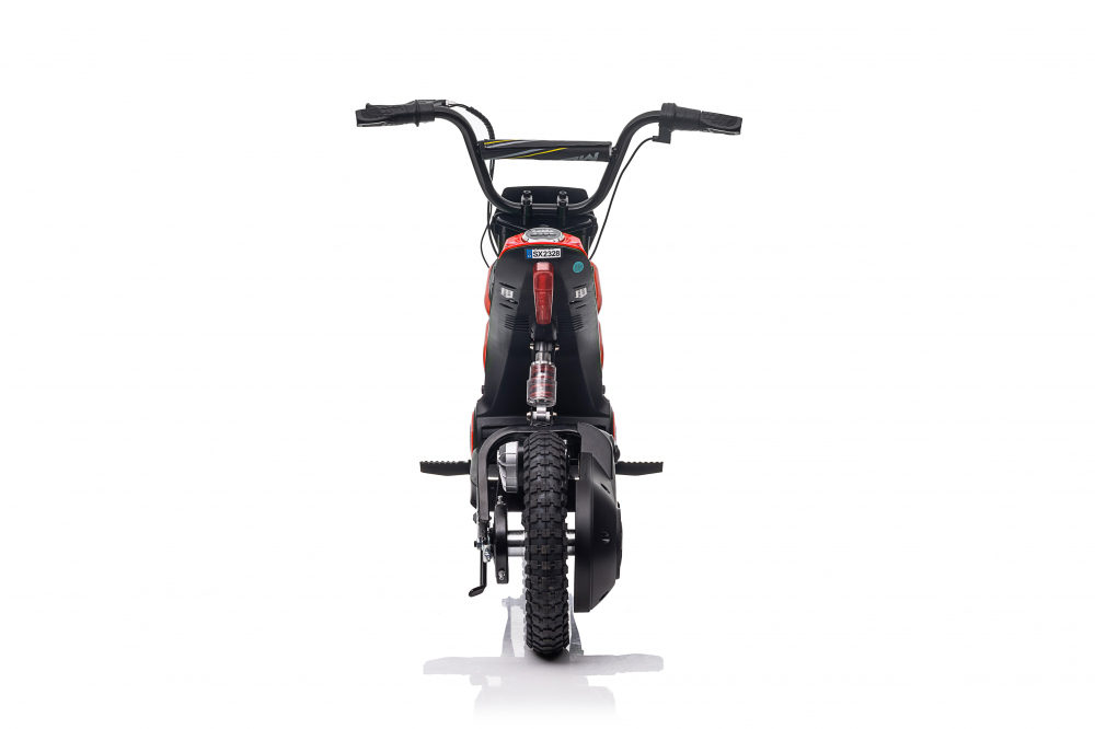 Motocicleta electrica copii, Kinderauto Enduro, roti gonflabile, scaun tapitat, 350W, 24V, rosie [22]