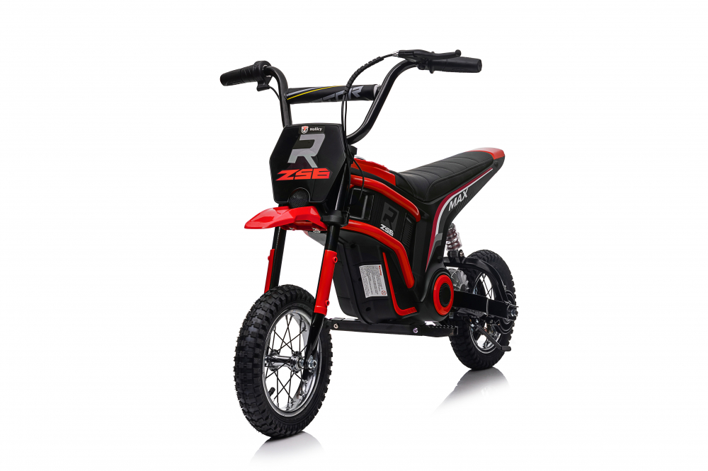 Motocicleta electrica copii, Kinderauto Enduro, roti gonflabile, scaun tapitat, 350W, 24V, rosie [17]