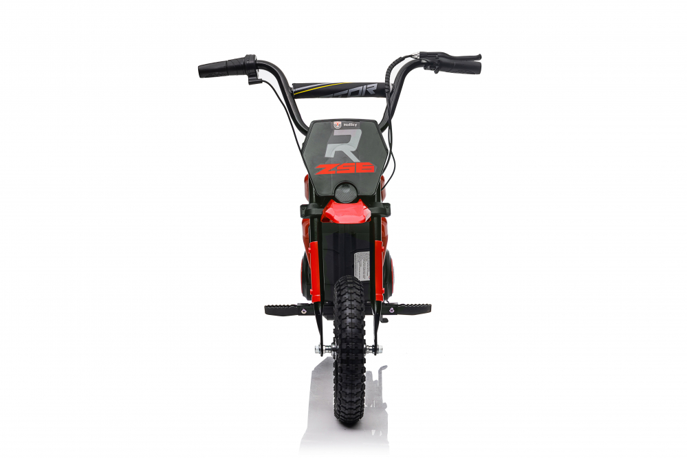 Motocicleta electrica copii, Kinderauto Enduro, roti gonflabile, scaun tapitat, 350W, 24V, rosie [15]