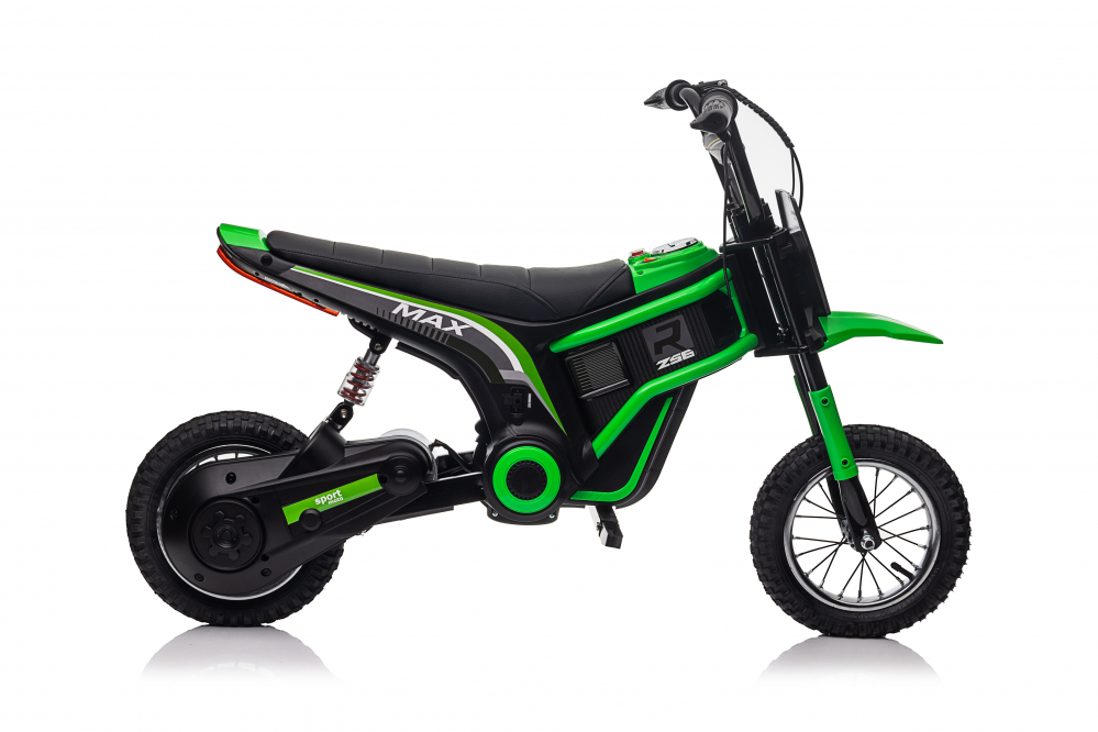 Motocicleta electrica pentru copii 5-10 ani, Kinderauto Enduro, Premium 350W, 24V, culoare verde [12]