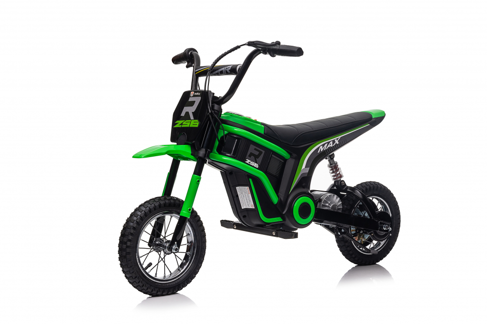 Motocicleta electrica pentru copii 5-10 ani, Kinderauto Enduro, Premium 350W, 24V, culoare verde