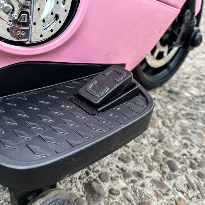 Motocicleta electrica pentru fetite, Kinderauto BDQ888 70W 12V cu roti moi, Bluetooth, culoare Roz [9]