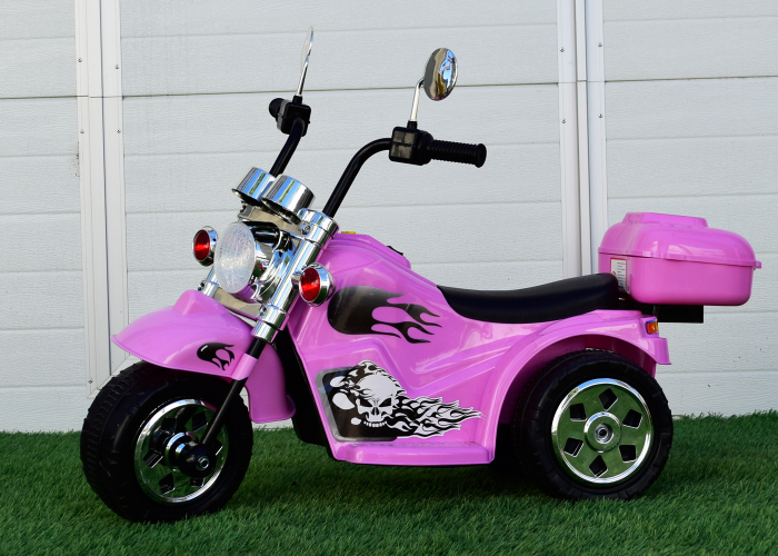 Motocicleta electrica pentru fetite Kinderauto BJ777 35W 6V, culoare roz [7]